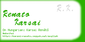 renato karsai business card